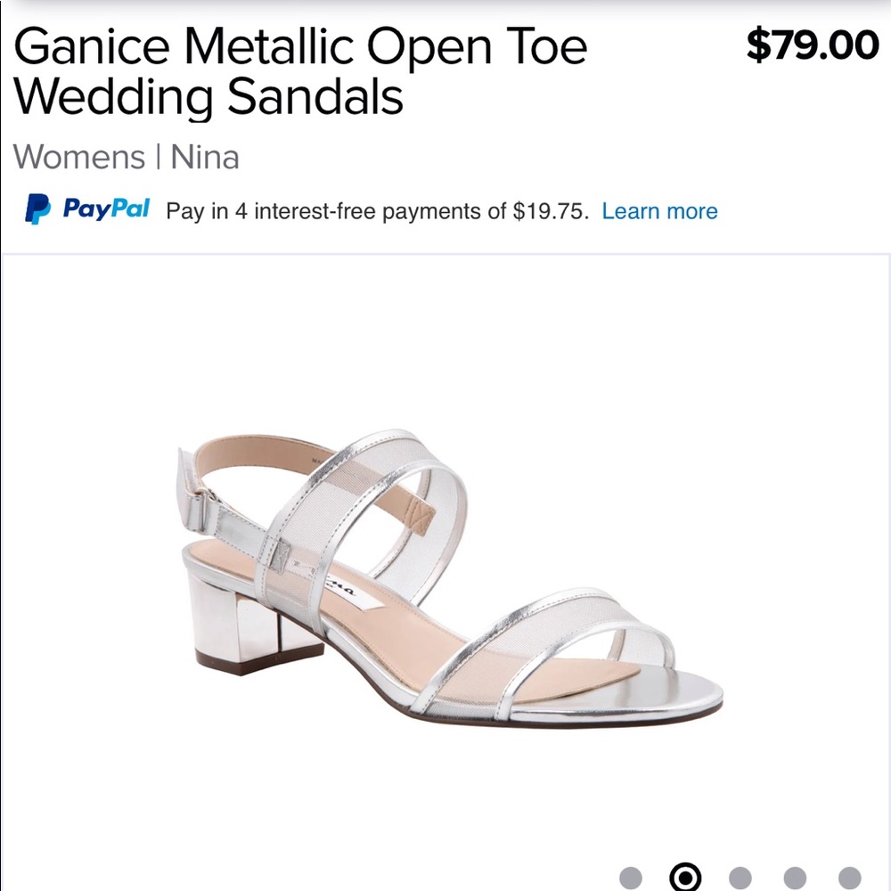 Nina silver occasion shoes